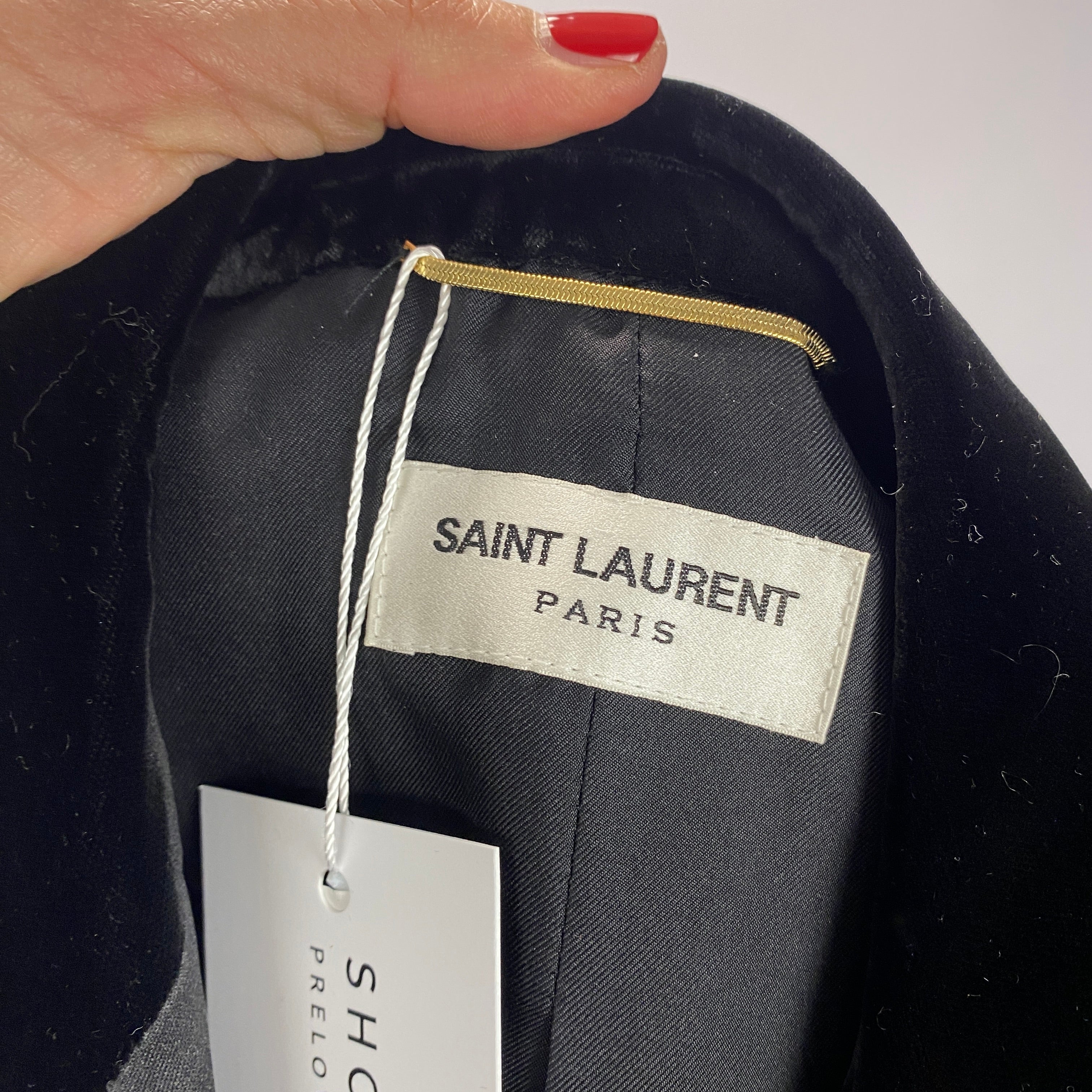 Saint Laurent New £2280 Black Velvet Tuxedo Jacket XS