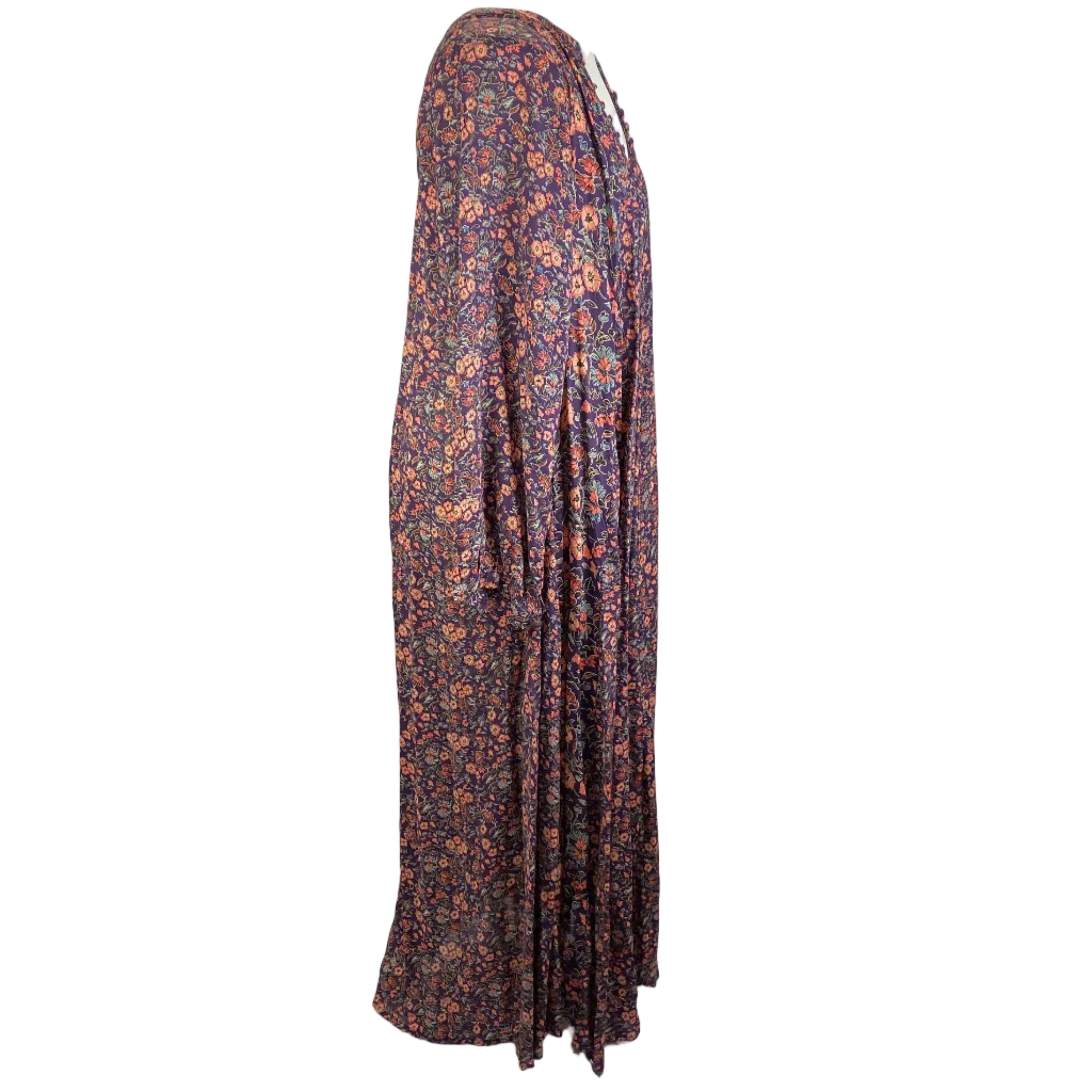 Natalie Martin New £245 Purple & Pink Floral Maxi Dress M