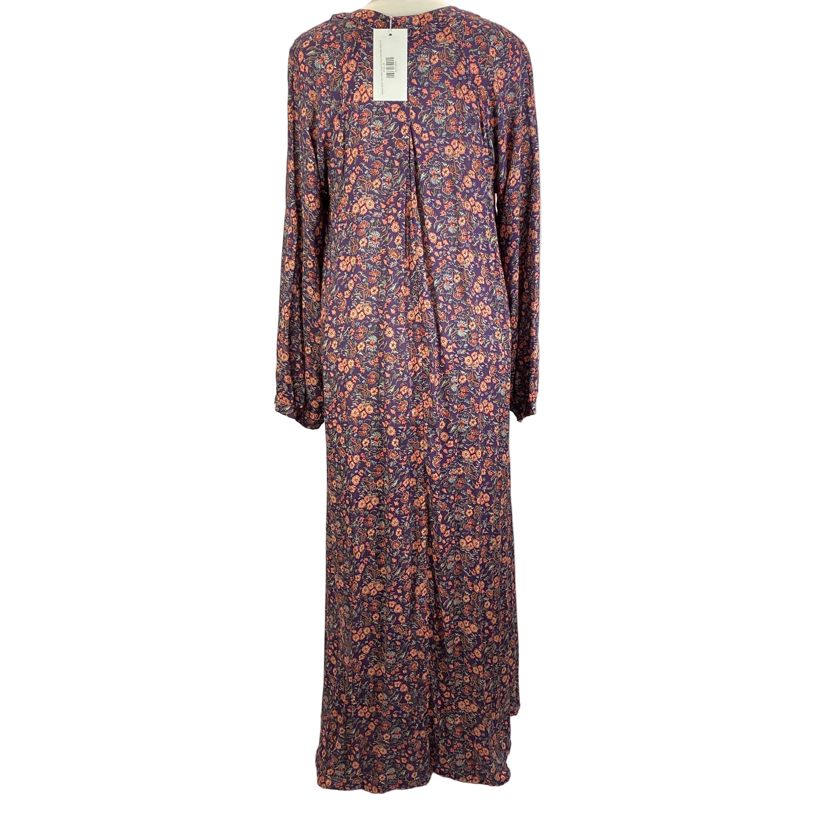 Natalie Martin New £245 Purple & Pink Floral Maxi Dress M