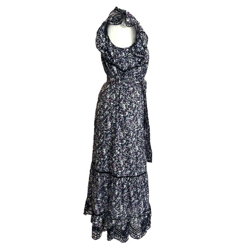 Rails Brand New Black Floral Cotton Maxi Dress XS