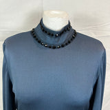 Bottega Veneta £1880 Blue Jewel Embellished Maxi Dress XL