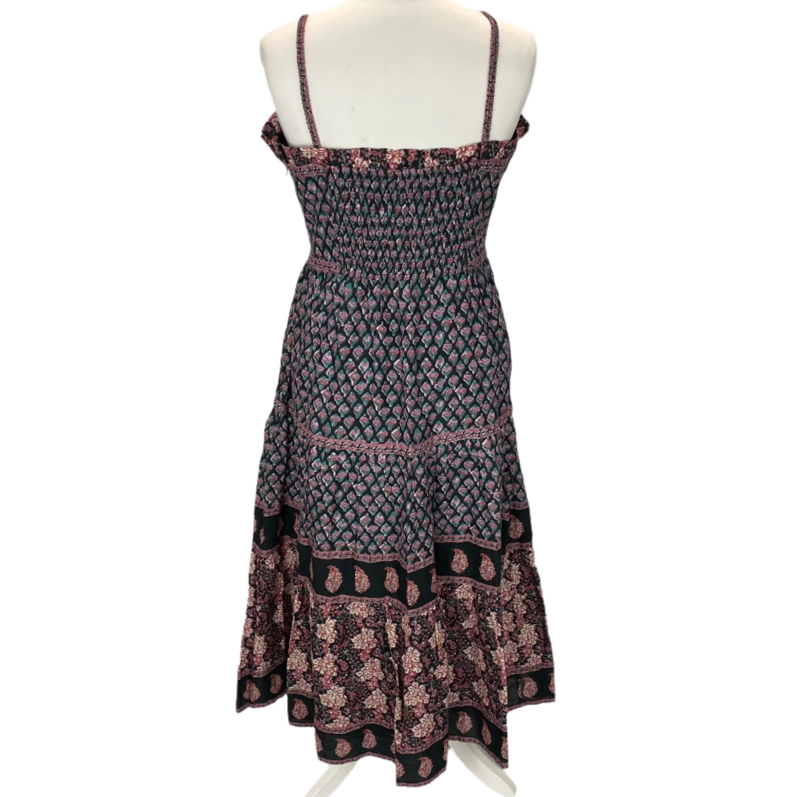 Sea New York Black Print Strappy Maxi Dress L