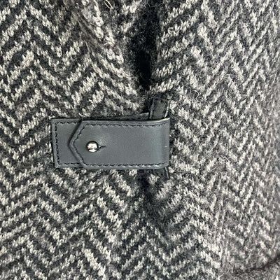 Loro Piana Grey & Black Herringbone Baby Cashmere Knit Jacket S