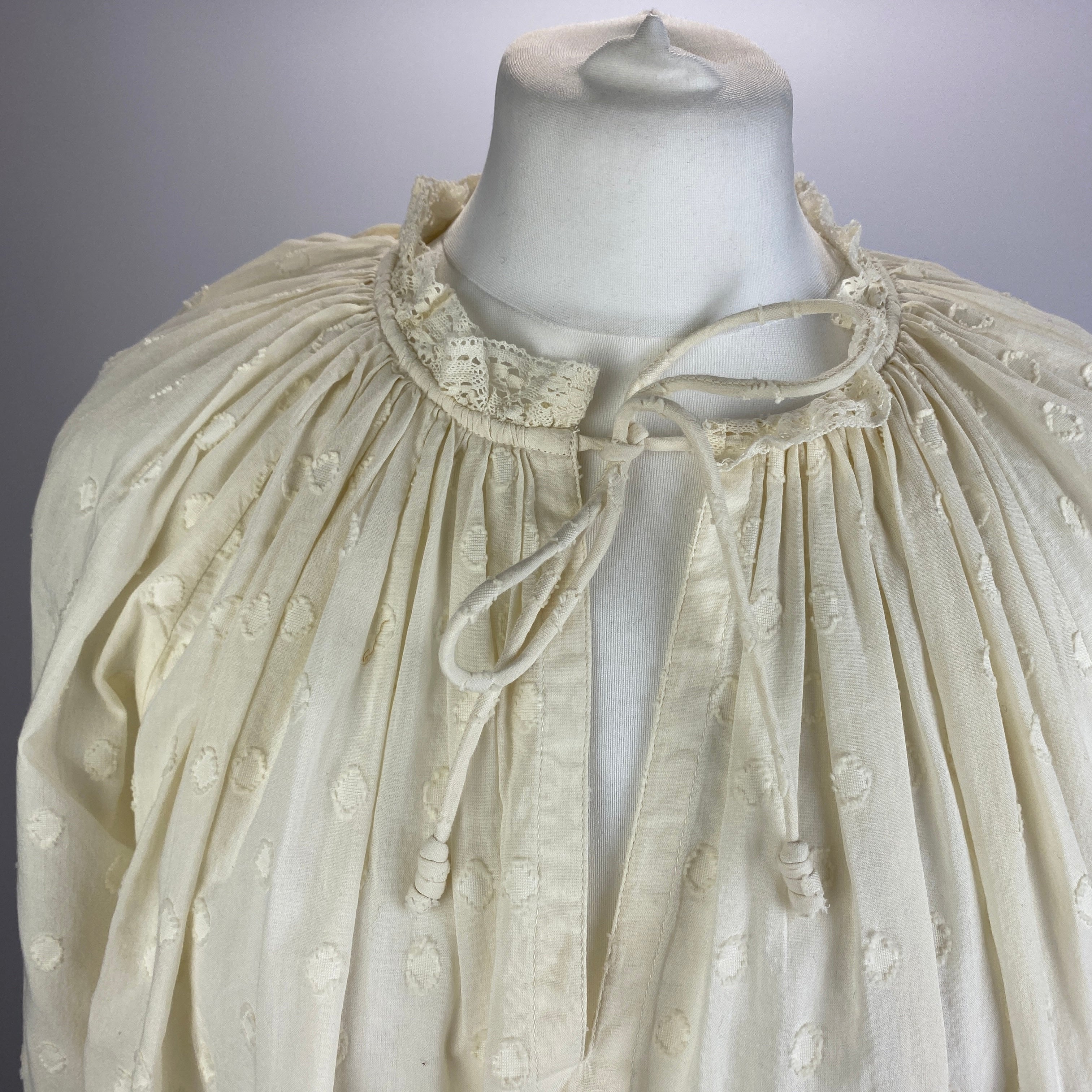 Ulla Johnson New Cream Embroidered Cotton Top S