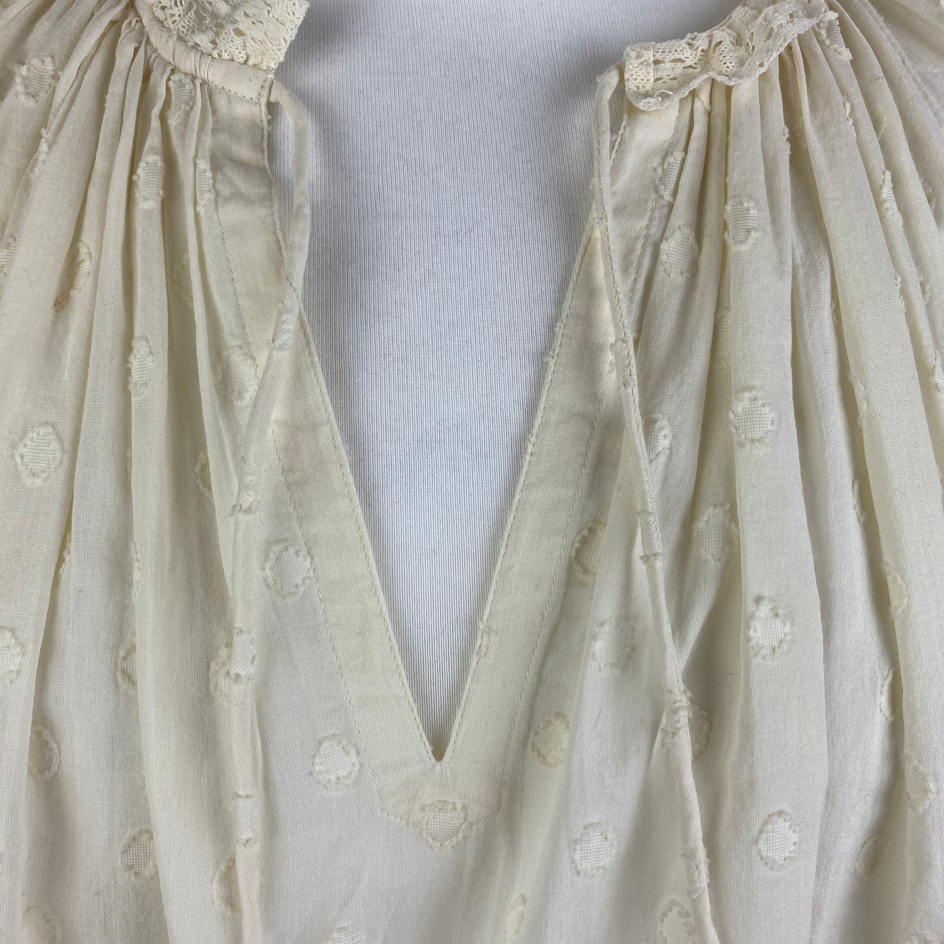Ulla Johnson New Cream Embroidered Cotton Top S