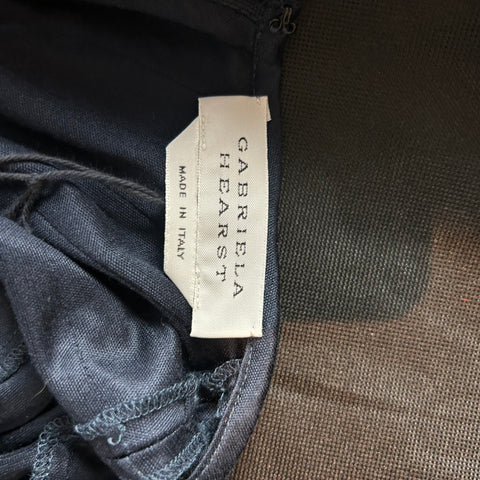 Gabriela Hearst Brand New £4200 Navy Silk Jersey Herminia Maxi Dress L