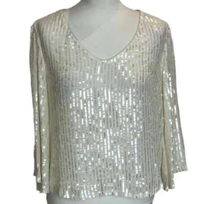 Velvet Brand New Ivory Sequin Asha Top XS/S/M/L/XL