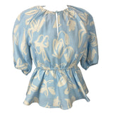 Stine Goya New £210 Baby Blue Print Britney Top XS