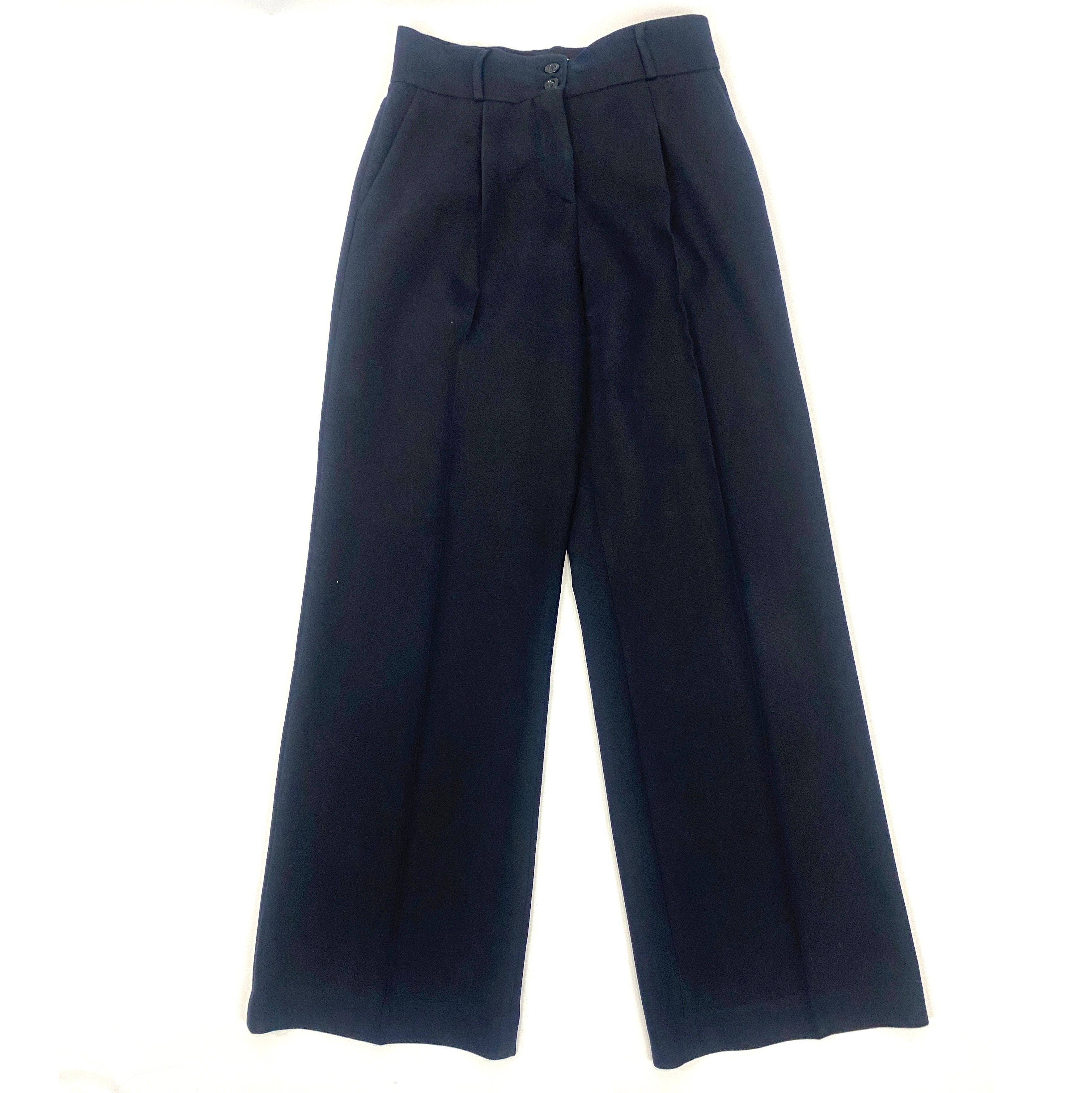 See By Chloe Navy Wide Leg Trousers S