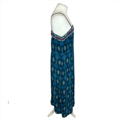 Figue Brand New $795 Beaded Silk Olatz Dress L