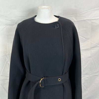 Chloe Navy Belted Wool Coat XS