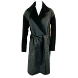 Joseph £1195 Grey & Black Double Face Wool & Cashmere Dawson Coat S/M