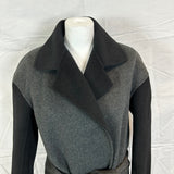 Joseph £1195 Grey & Black Double Face Wool & Cashmere Dawson Coat S/M