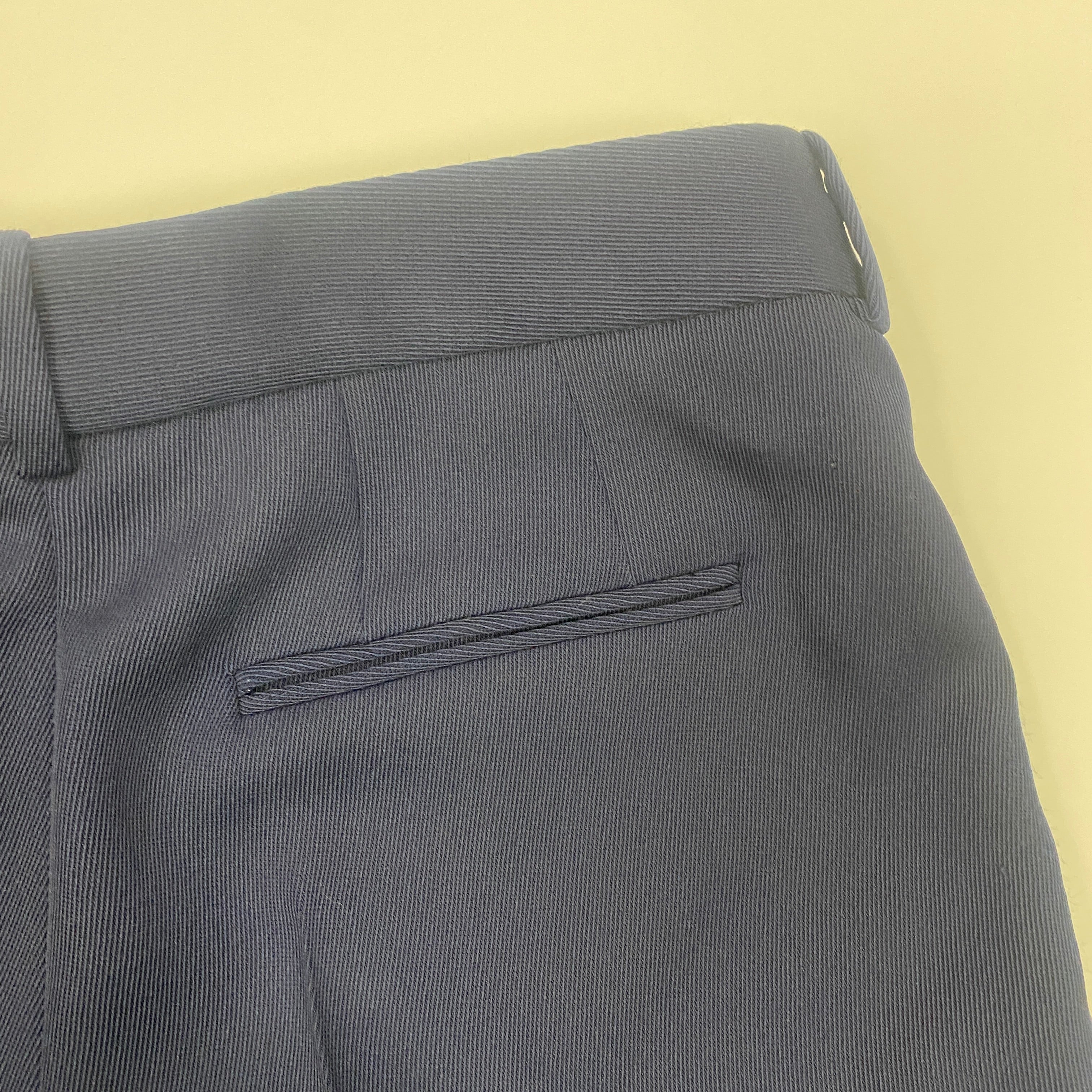 Victoria Beckham Navy Wool Twill Tapered Trousers S