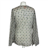 Tory Burch Ecru Embellished Cotton Tunic Top L