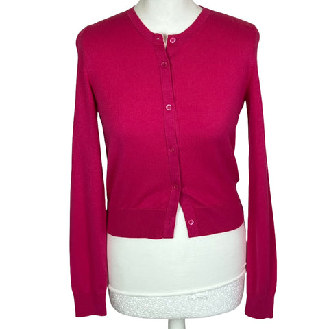 Carolina Herrera Brand New £800 Bubblegum Pink Silk & Cotton Cardigan XS