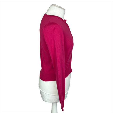 Carolina Herrera Brand New £800 Bubblegum Pink Silk & Cotton Cardigan XS