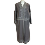 Vilshenko £1250 Fawn Embroidered Wool Maxi Coat S/M