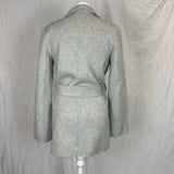 Joseph £795 Pearl Grey Double Face Cashmere Belted Lima Jacket XXS/XS/S