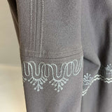 Vilshenko £1250 Fawn Embroidered Wool Maxi Coat S/M