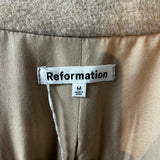 Reformation £400 Fawn Wool Mix Whitmore Coat M