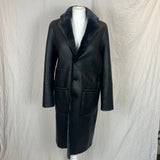 Joseph £1875 Black Reversible Shearling Brittanny Polar Coat XXS/XS