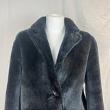 Joseph £1875 Black Reversible Shearling Brittanny Polar Coat XXS/XS