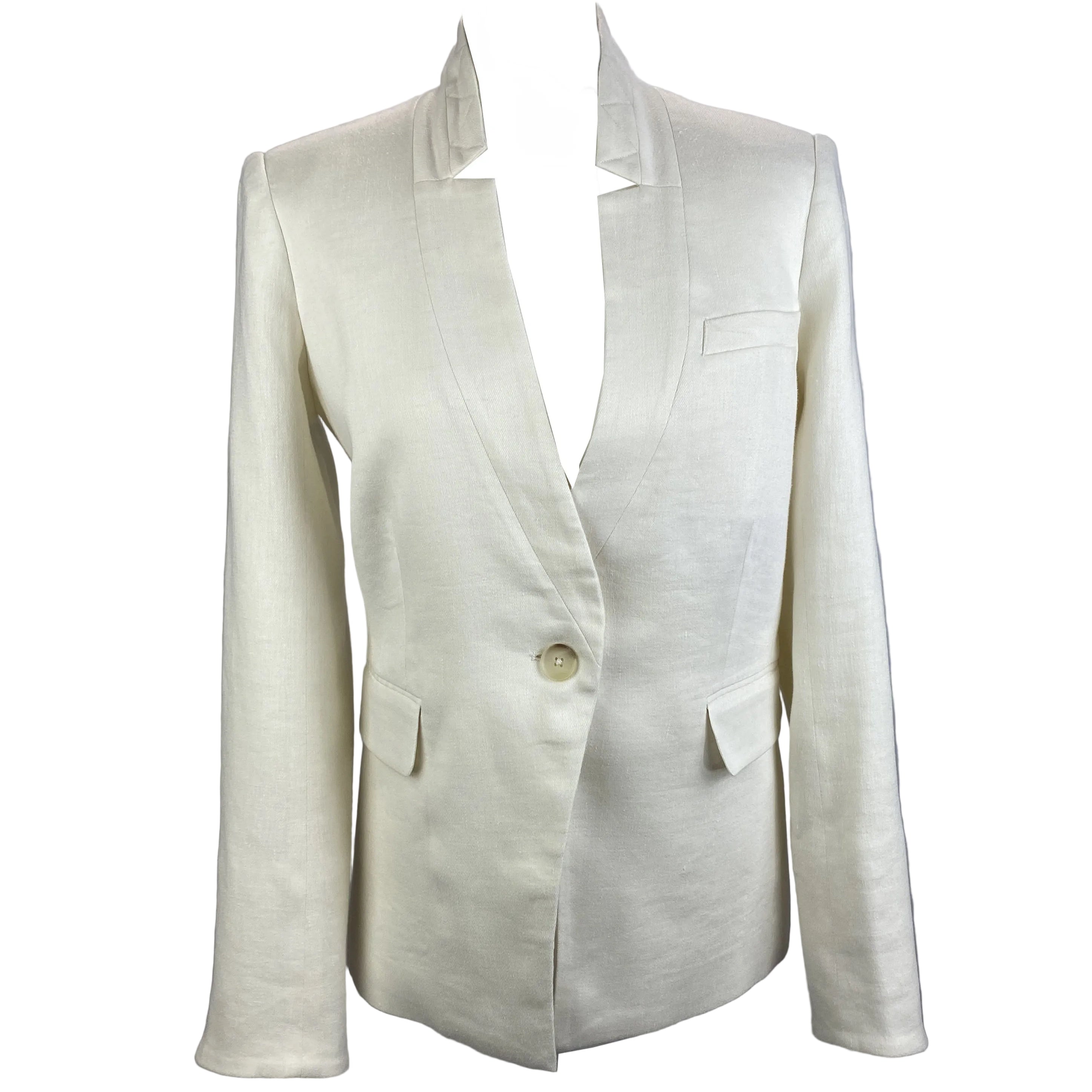 Veronica Beard New Ivory Linen Mix Dickey Jacket M