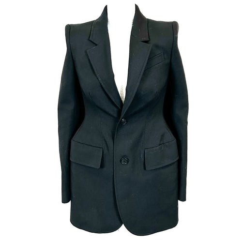 Balenciaga Brand New £2900 Black Wool Mix Jacket XXS