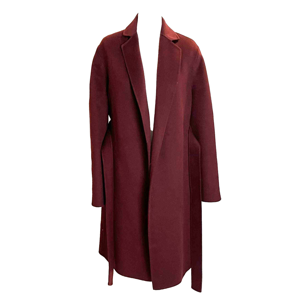 Joseph £855 Claret Double Faced Cashmere Cenda Coat XXS/XS/S