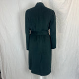 Peserico £1200 Forest Green Baby Alpaca Belted Coat S