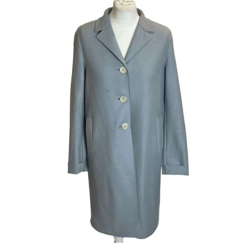 Harris Wharf Brand New Baby Blue Wool Coat S