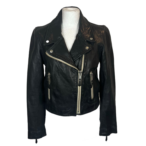Isabel Marant Etoile Black Leather Biker Jacket S