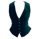 Temperley London Brand New £340 Green Velvet Waistcoat XS