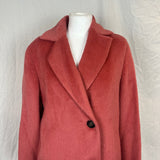 Peserico £1200 Rose Pink Baby Alpaca Belted Coat XS