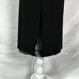Dolce & Gabbana Black Lace Lined Slinky Jersey Midi Skirt XS