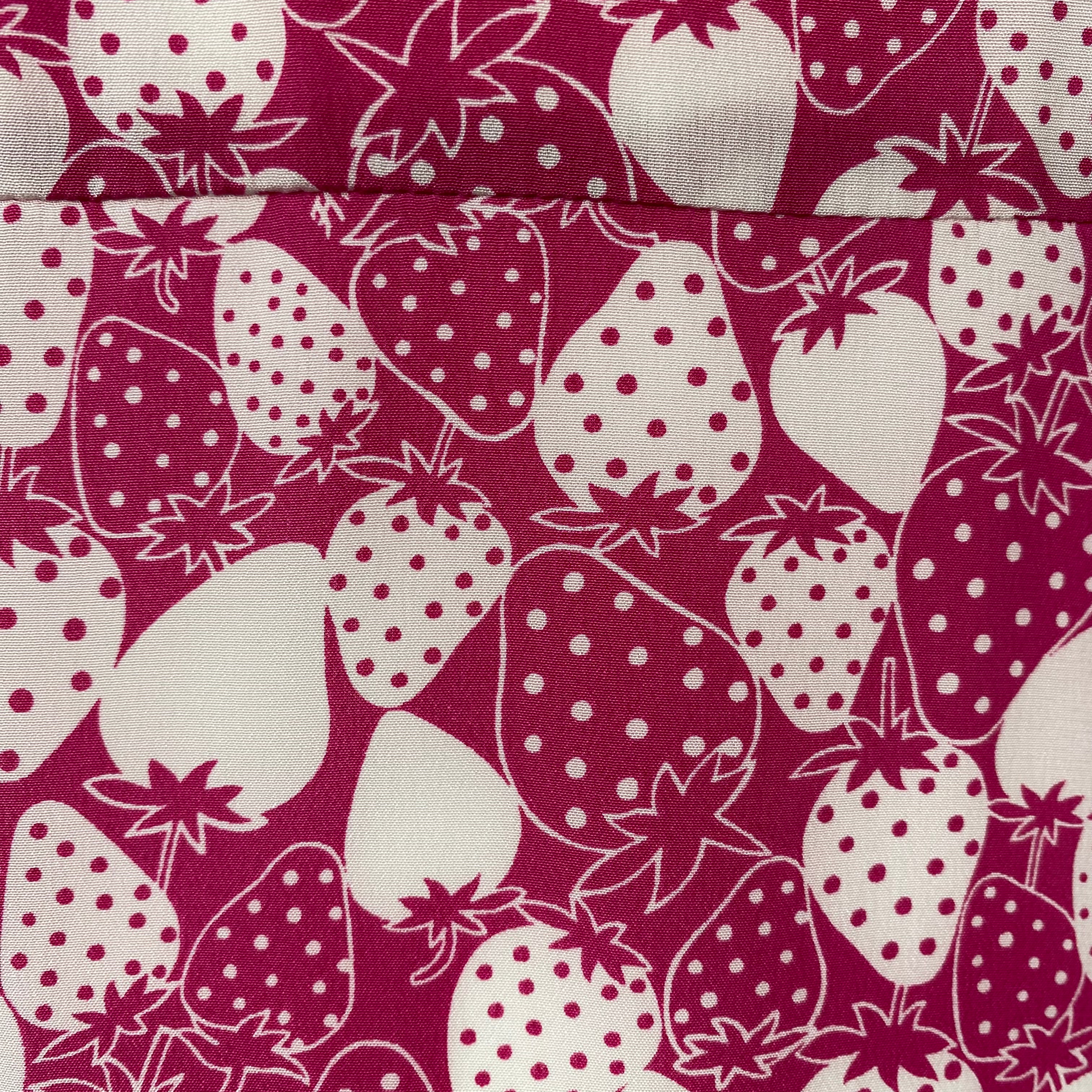 HVN New Pink Silk Strawberry Print Mini Dress XXS