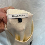 Bella Freud Brand New £295 Cream LIFE Cotton & Cashmere Sweater XS