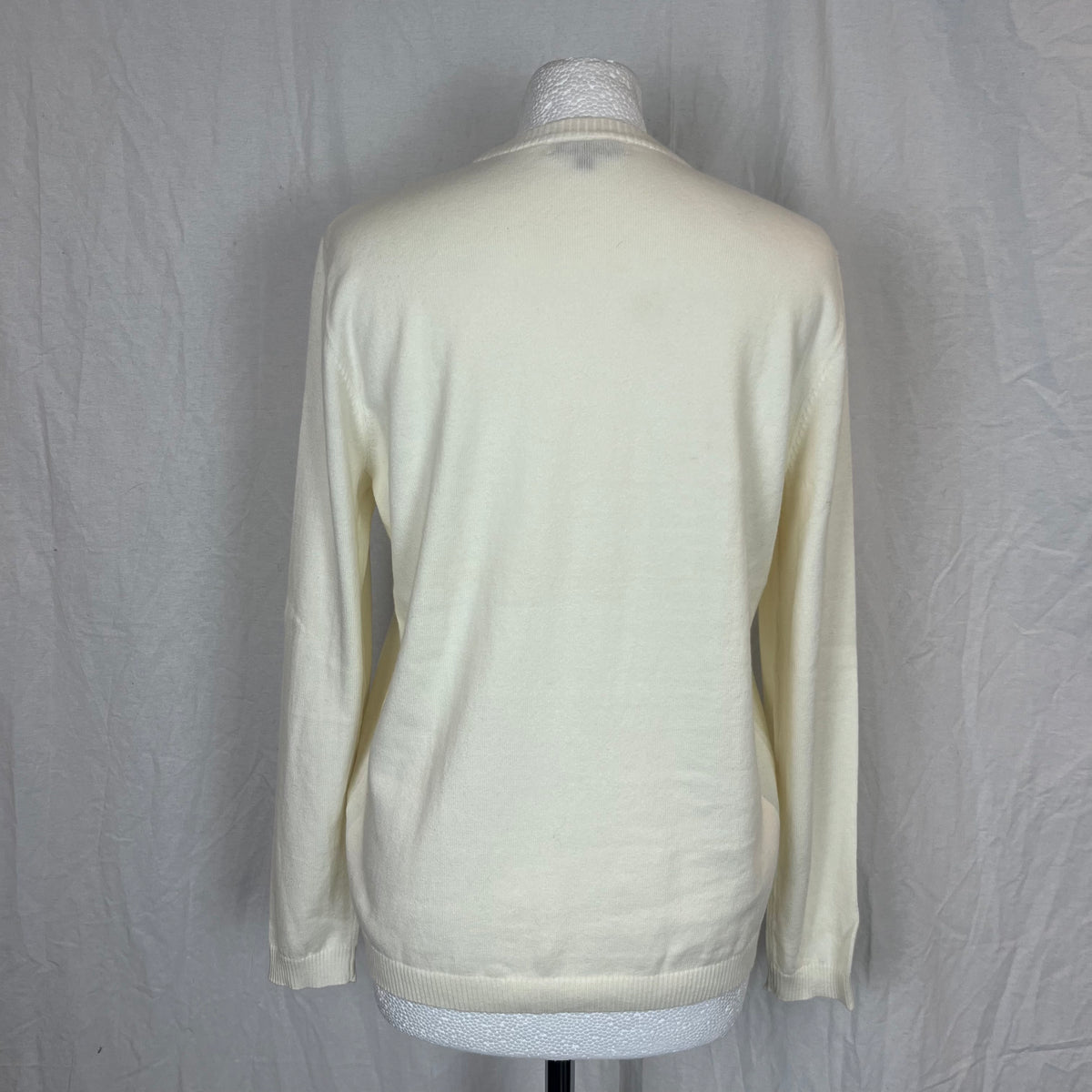 Bella Freud Brand New £295 Cream LIFE Cotton & Cashmere Sweater XS