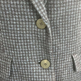 Harris Wharf Blue & Navy Dogtooth Wool Mix Jacket S