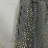Burberry New Pearl & Crystal Embellished Grey Sweatpants S