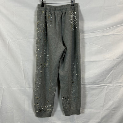 Burberry New Pearl & Crystal Embellished Grey Sweatpants S