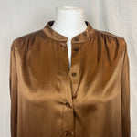 Me&Em Brand New Caramel Silk Satin Blouse S