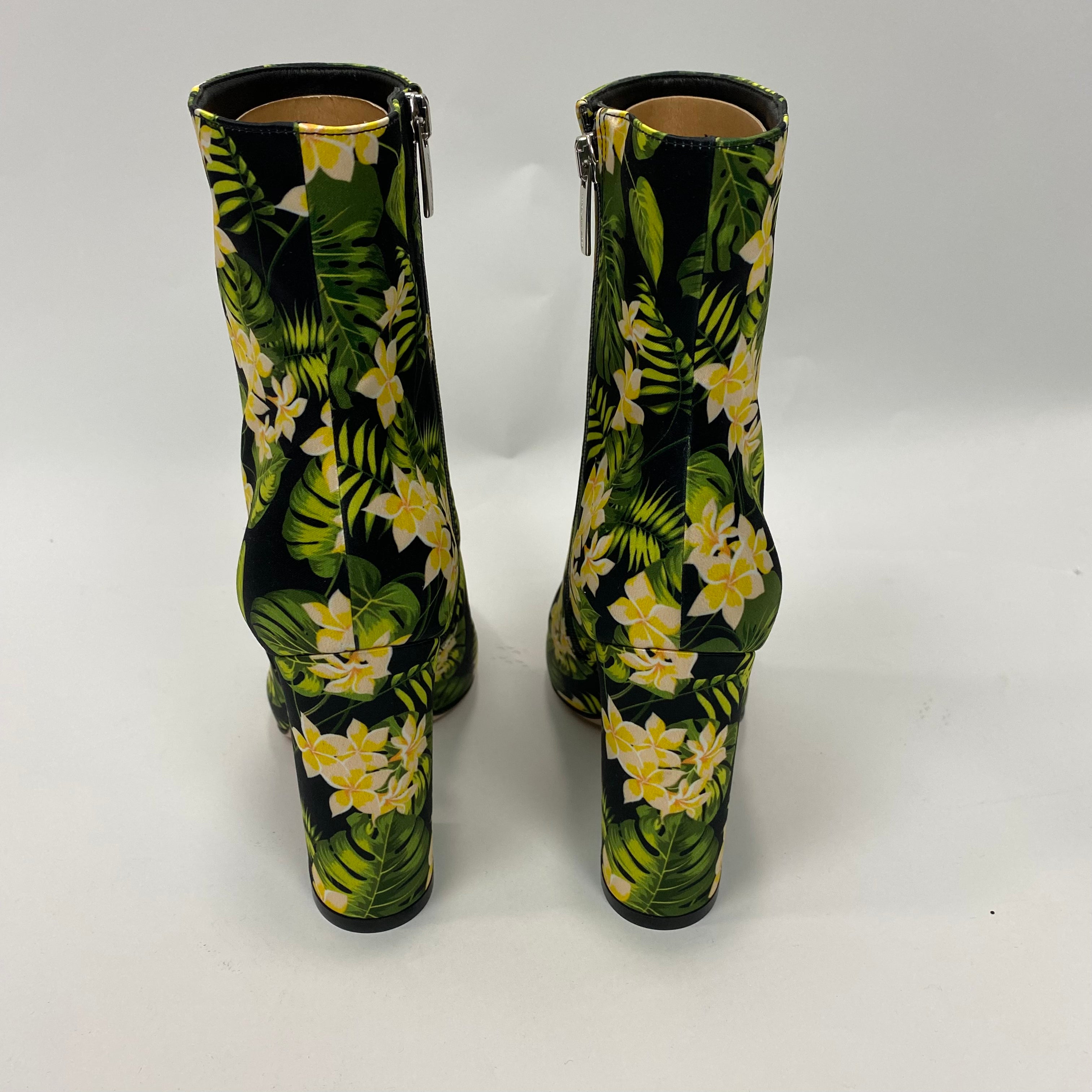Gianvito Rossi Brand New £640 Floral Silk Ankle Boots 38