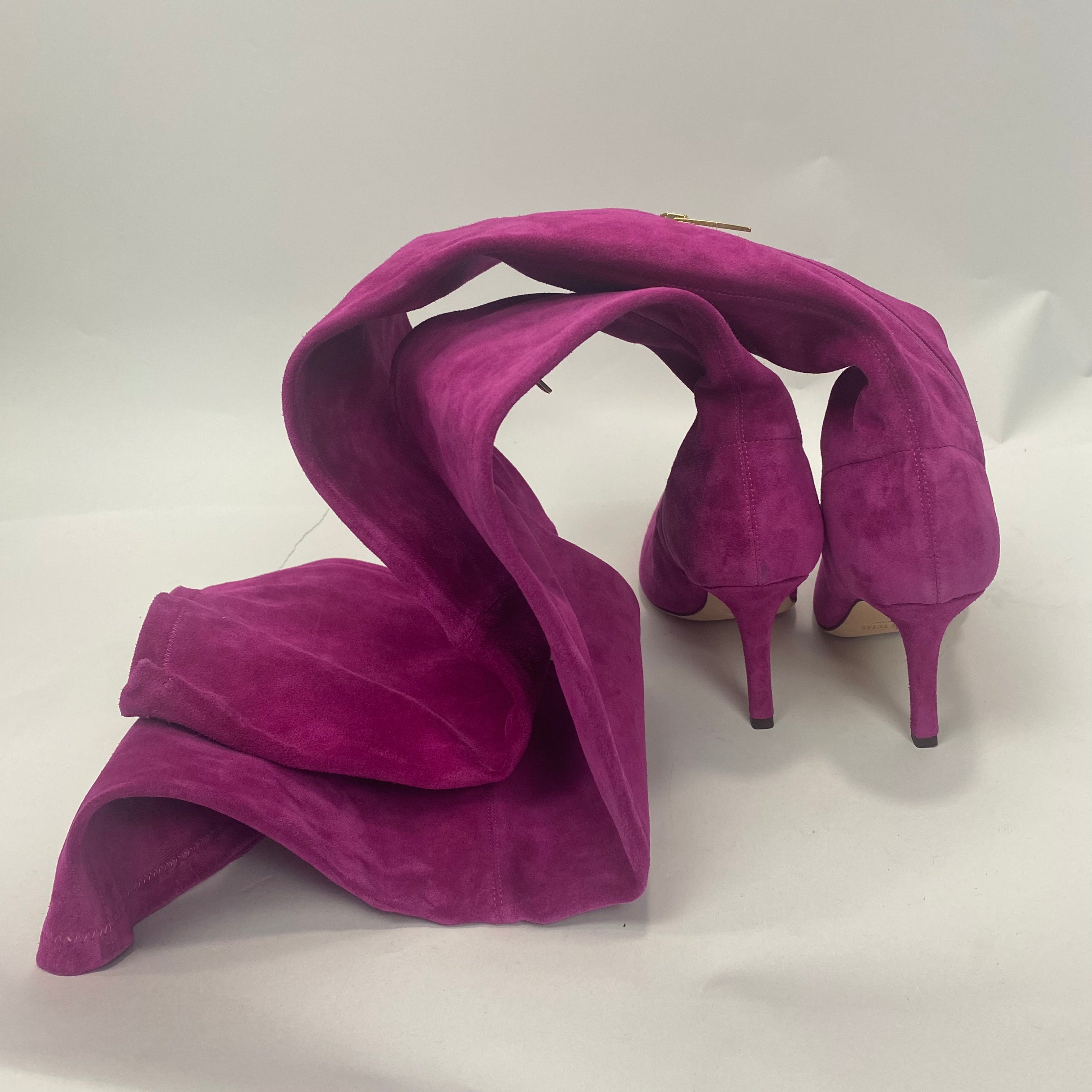 Paris Texas New £695 Fuchsia Suede OTK Boots 38