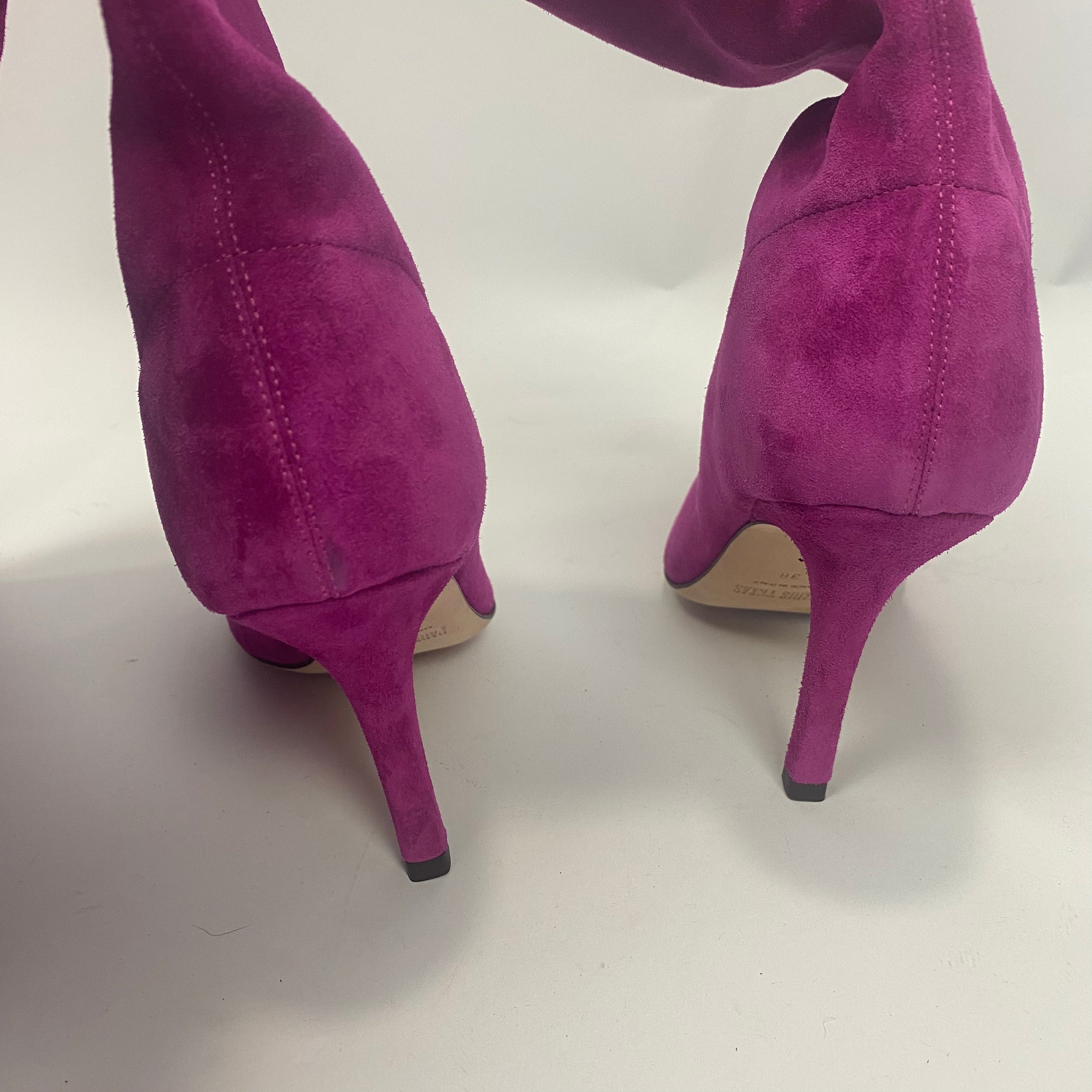 Paris Texas New £695 Fuchsia Suede OTK Boots 38