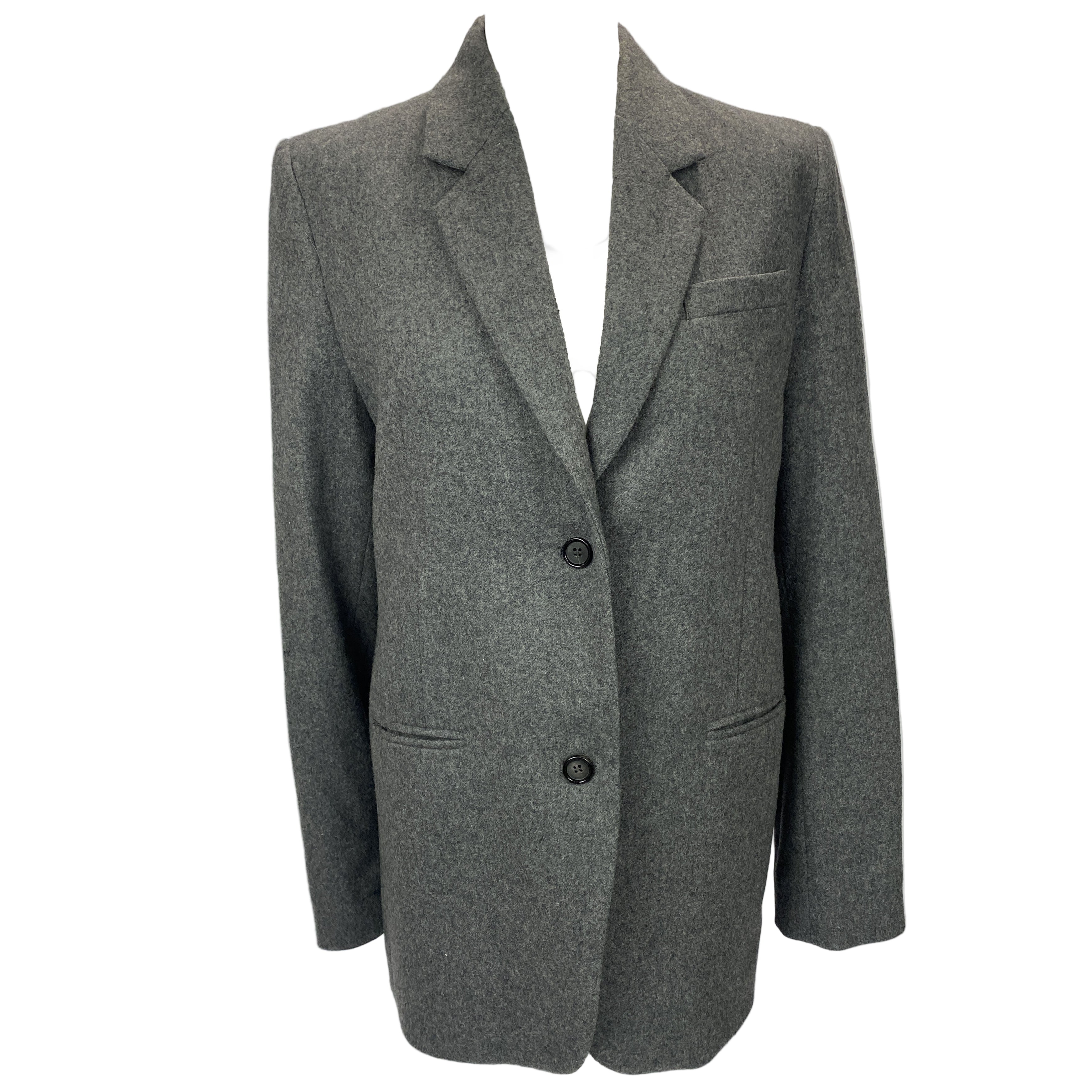 Toteme New £610 Grey Wool Tailored Suit Jacket XXS/XS/S