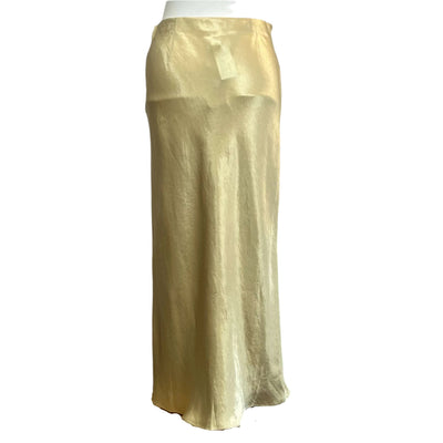 Vince New £245 Vanilla Hammered Satin Skirt S