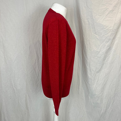 Joseph Brand New £265 Red Metallic Knit Sweater M