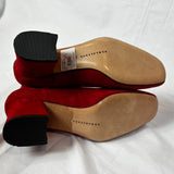 Dorateymur Brand New Red Suede Zippered Ankle Boots 37/37.5/38